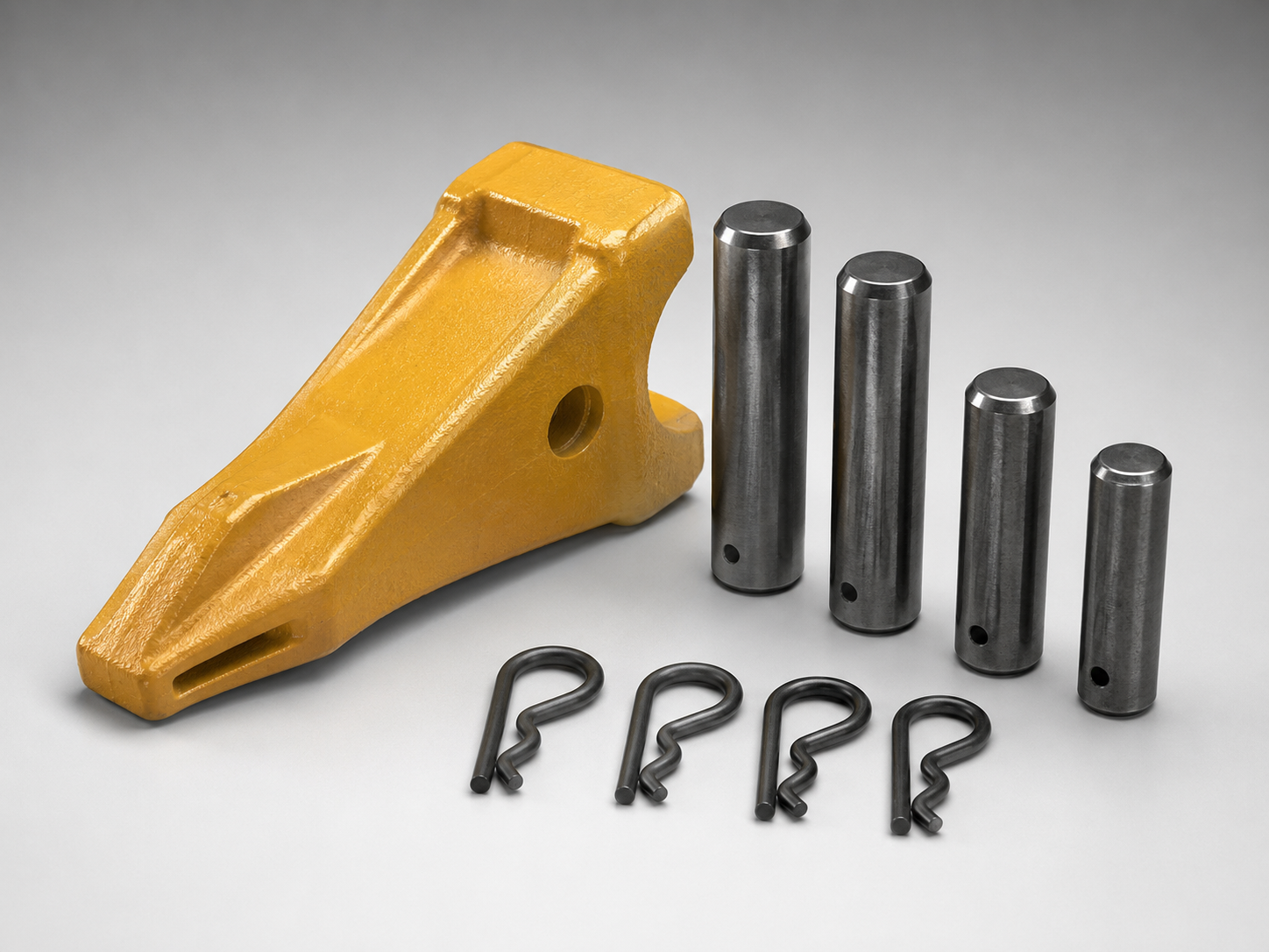 Bucket tooth adapter with pins and retainers