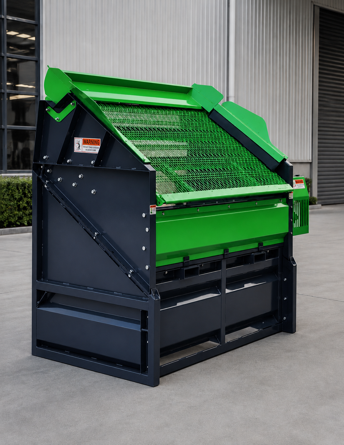 Green compact screening machine side view